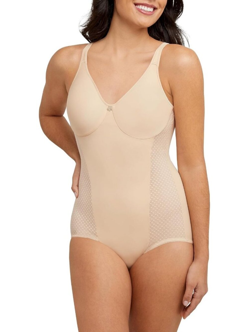 All-In-One Body Shaper with Firm Control & Built-In Underwire Bra for Women